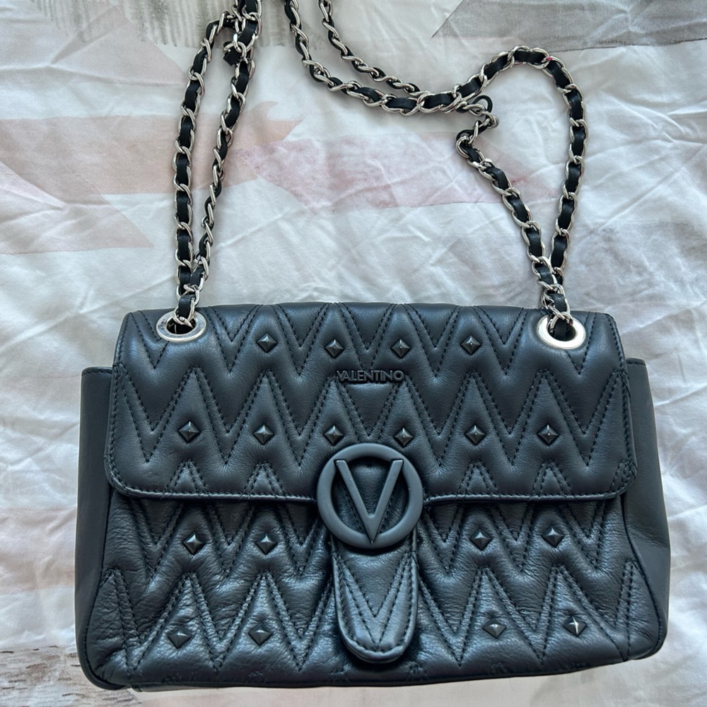 Valentino by Mario Valentino Black Studded Purse